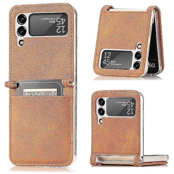 Telefoncover til Samsung Galaxy Z Flip 3 5g PC Telefoncover/flerfarvet Mat Telefoncover (med kortplads) Pink