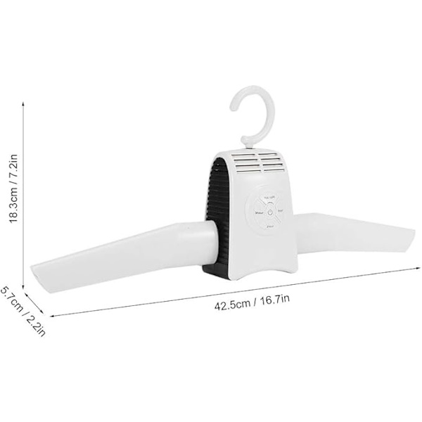 Kleshenger med flere luftuttak, varm og kald dobbelmodus, sammenleggbar kleshenger, lett og bærbar klesvaskskohenger for hjemmet (US 110‑240V)