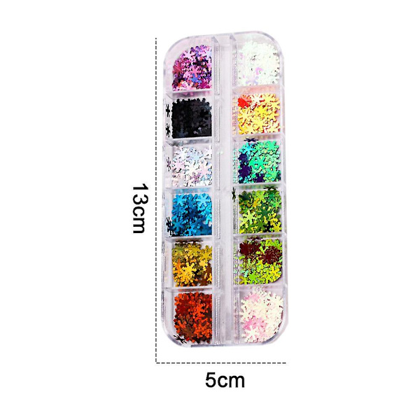 Jul Nail Art Glitter Nail Sequinsnails Design Glitter Jul Nail Art Tillbehör Dekorationer style 2