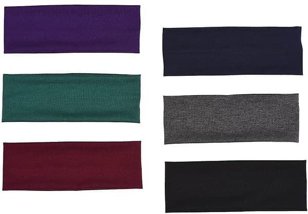 6 Stykker Acsergery Gave Elastisk Yoga Bomulls Hodebånd For Tenåringer Og