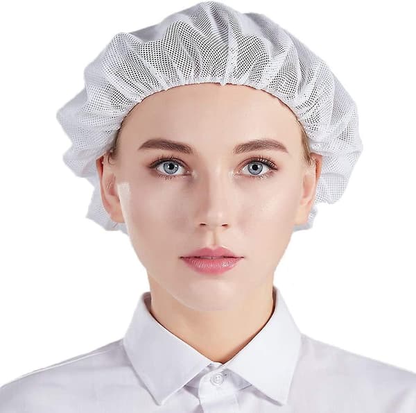 Acsergery 5x Unisex Mössor Mesh Industriell Workshop Skyddande Arbets Elastisk Kök Present