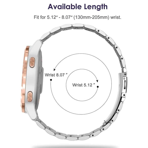 16 mm snabbspänne klockarmband för Huawei Watch Fit mini/ Watch B3/B6 med fällbart spänne Silver
