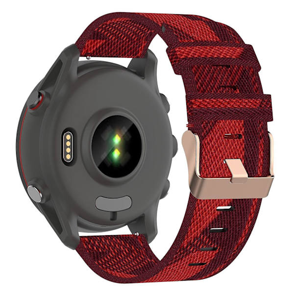Vaaleanpunainen solki, nailoninen säädettävä ranneke Samsung Galaxy Watch 5 40mm/44mm /Watch 5 Pro 45mm -kelloon Red Stripe