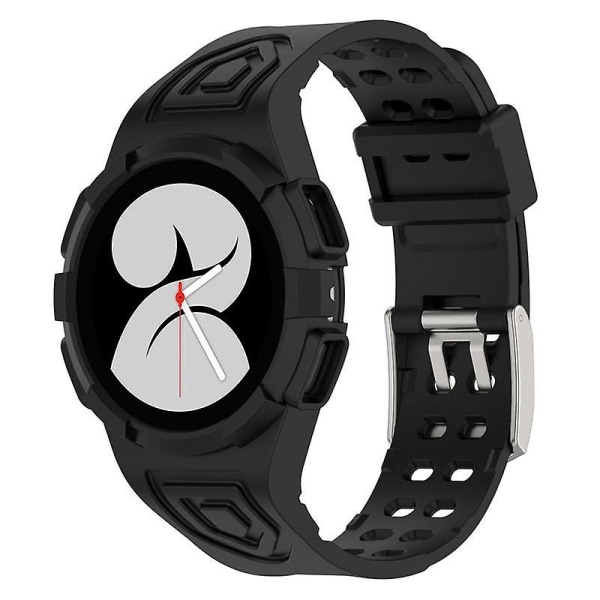 Mjuk TPU- watch i ett stycke utbytesarmband för Samsung Galaxy Watch4 40 mm med watch Black