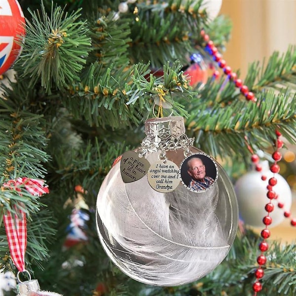 Julminnesmärke Hängande Prydnader - Klar Fjäderboll Sympati Present