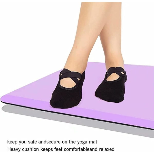 Yoga-sokker til kvinder, skridsikre Pilates fitness-sokker med greb