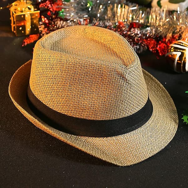 Panama Summertrilby Halm Solhattar För Acsergery Män Kvinnor Strandhatt Klassisk Present