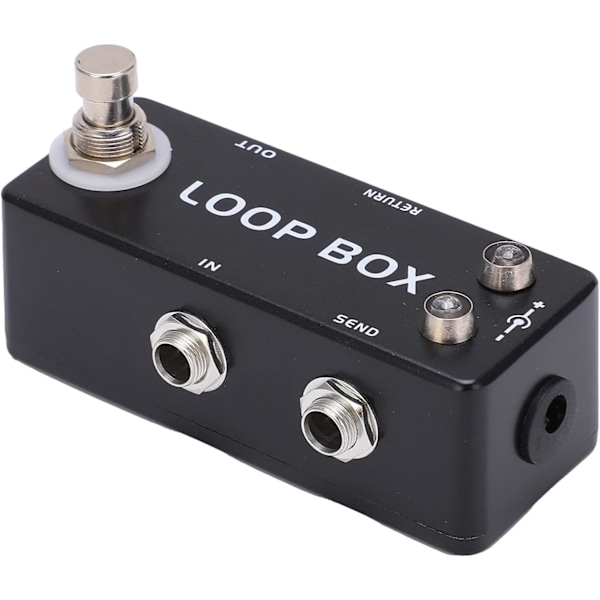 Gitarr Loop-effektpedal för elgitarr, svart, True Bypass, kanalval för elbas