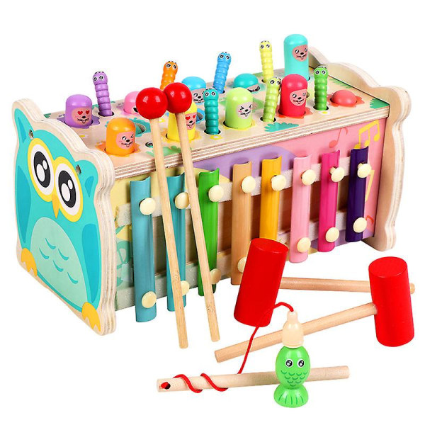 Multifunktionell uggla som spelar hamster, barn som knackar på pianot, lyssnar och fokuserar på förmågan pedagogiska leksaker leksakspresent