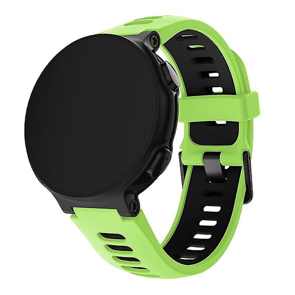 22 mm silikone urrem til Garmin Forerunner 235/230/620/630/220/735/735XT, sort spænde/fjederstang