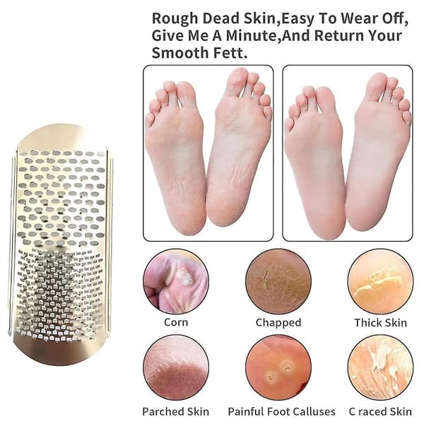 3 stk. fodfil callus udskiftningsblade pedicure rasp rustfrit stål Double patchwork