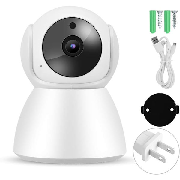 WiFi IP Babycam 1080P Video Babyalarm Trådløs 2-vejs Intercom Babypleje Monitor Indendørs PTZ Hjemmesikkerhedskamera, Understøtter PIR Bevægelse
