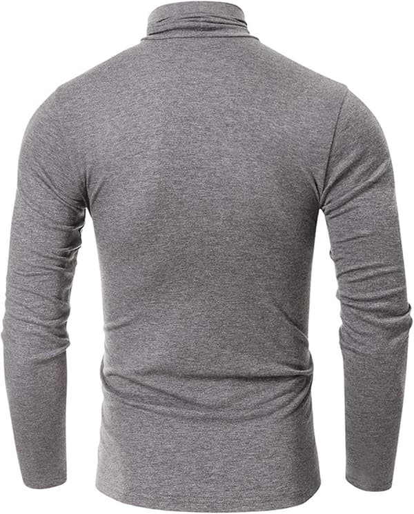 Herr Basic Polotröja Topp Tröjor Slim Fit Långärmad Pullover Sköldpaddshals