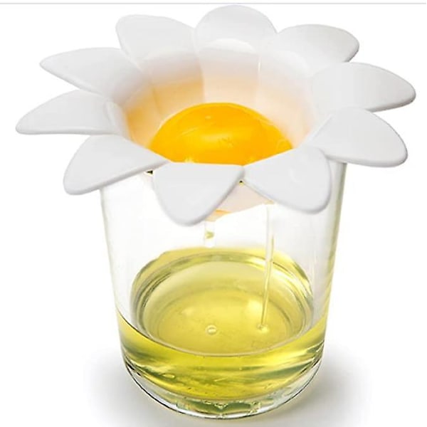 2pk Daisy plast äggavskiljare, äggvita äggula avdelare Köksprylar Bakverktyg Äggextraktor, söt blomdesign