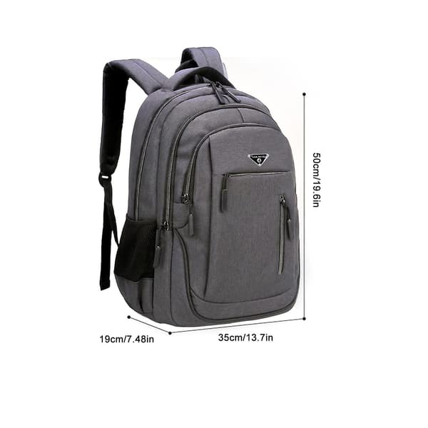 Ny ankomst Stor kapacitet Ryggsäck Herr Laptop Ryggsäckar Oxford Svart Solid High School Student Väskor Dark grey