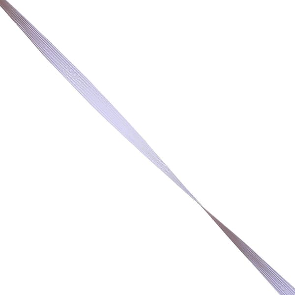 50 meter lång platt elastisk band för sömnad stretch elastisk sladd för gör-det-själv-projekt, konst och hantverk (vit, 1/2 tum bredd)