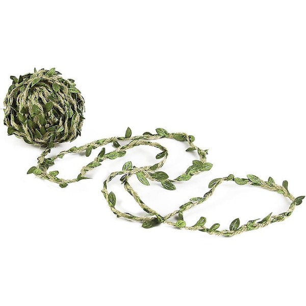 Naturlig Hamp Jute Hyssing Juteblader Bladkant Bånd 20 Meter For DIY Håndverksdekorasjon (jute Hyssing Blad)