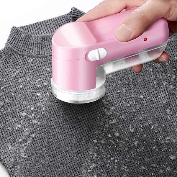 Elektrisk fnugfjerner til stof, genopladelig sweaterbarbermaskine med 8-bladet rustfrit stålblad, dobbelt beskyttelse, aftagelig beholder