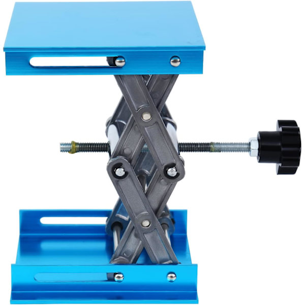 Lyftbord i rostfritt stål, Labbjackstativ, Lyftbord, Laboratorie Mini-saxlyft, Jackplattform 4\" x 4\", Höjd Utbyggbar, Belastningskapacitet 5 kg, Blå