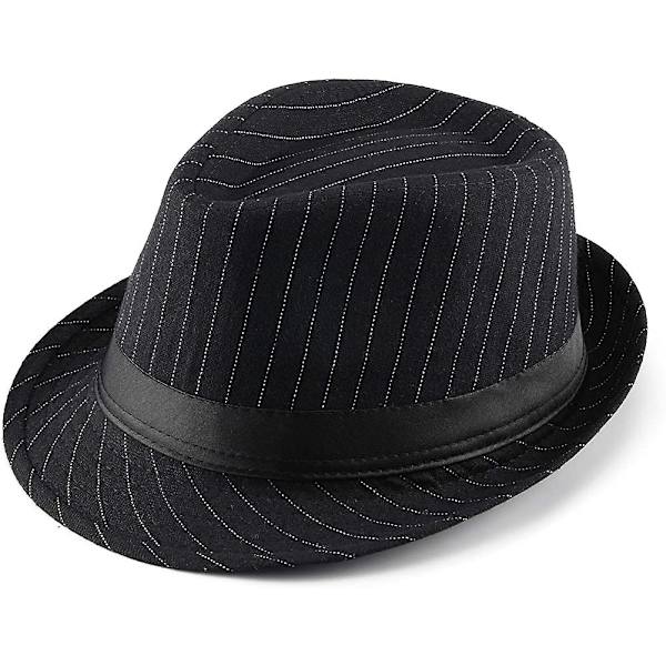 Acsergery Unisex Klassisk Manhattan Strukturerad Gangster Trilby Fedora Hatt Present