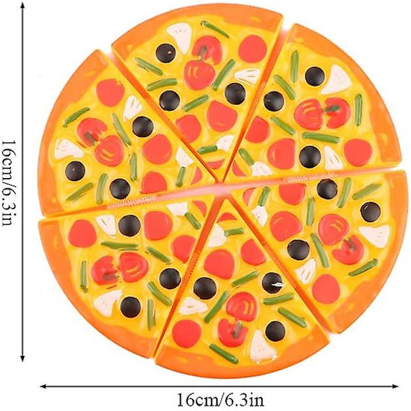 Pizza leke i plastmateriale for småbarn, solid giftfri pizza leke for barn, for hjemmebruk