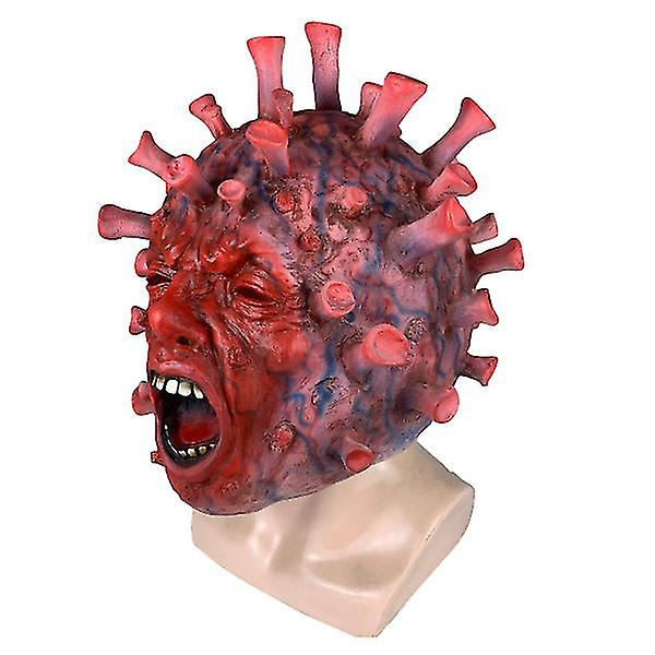 Virus Mask Halloween Kauhu Kokonaamio Pelottavat Pääkallorekvisiitta Cosplay Pukujuhlat Hieno Puku Karnevaali Pääsiäispäivän Naamio Red