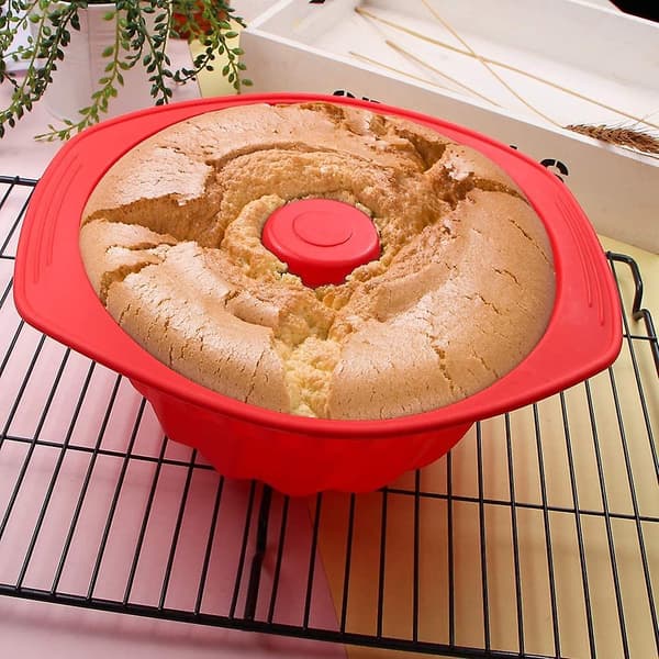 Rillet Silikonkakeform Non-stick Rød Geléform Trådform Silikon Bakeform