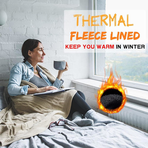 Termiska leggings för kvinnor med foder i fleece, hög midja, termiska underkläder, varma, långa, ogenomskinliga, vinter. C1 black SM