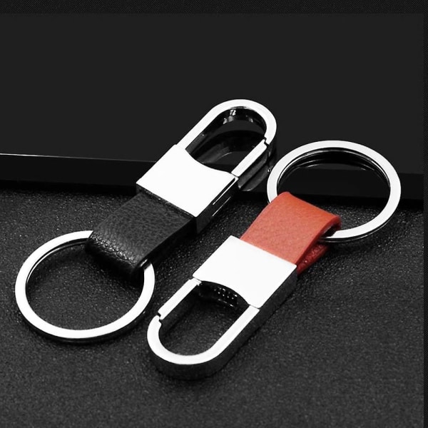 Premium mjukt billäder nyckelring Nyckelhållare, organizer för män kvinnor (2-pack)