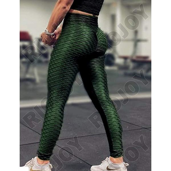 Naisten Anti-Selluliitti Gym Waffle Leggingsit. Korkeavyötäröiset Joogahousut Bubble Textured