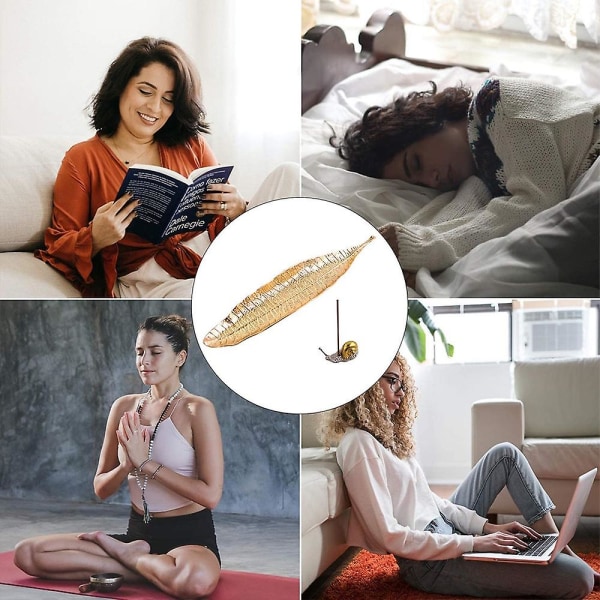Kreativ retro koppar Bodhi blad rökelsehållare handgjord rökelsehållare
