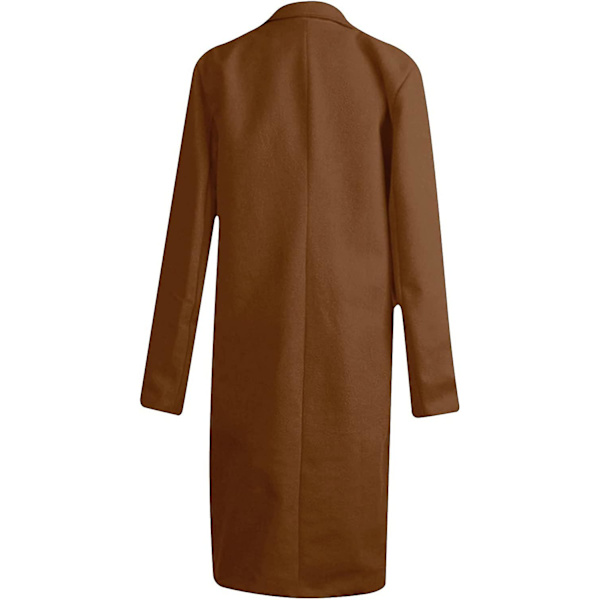 Elegant Dame Plus Size Varm Frakke Cardigan Vinter Ensfarvet Langærmet Overtøj