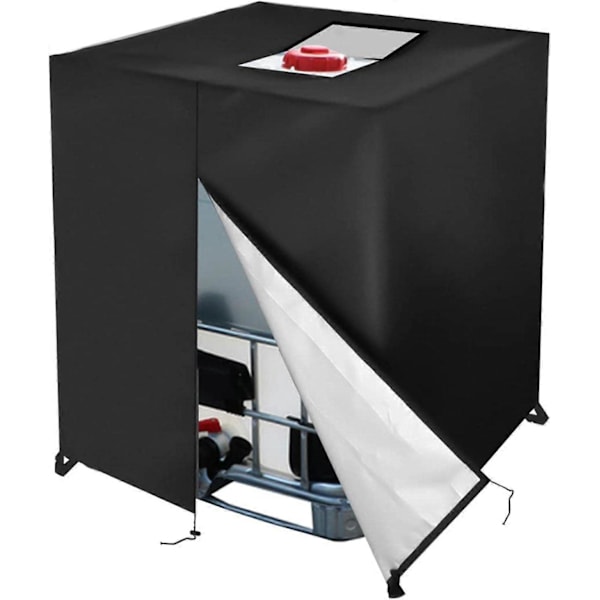 IBC Tote Cover 1000L Regn IBC Tank Cover med Lynlås Udendørs Regnvandssystem Container Cover 210D Solskærm til Beskyttelse af Tank mod Skadelig UV R