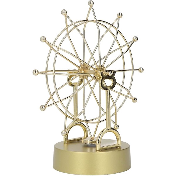 Elektronisk pariserhjul leketøy, Magnetisk rotasjon Perpetual Motion pariserhjul ball hjemmedekorasjon gull