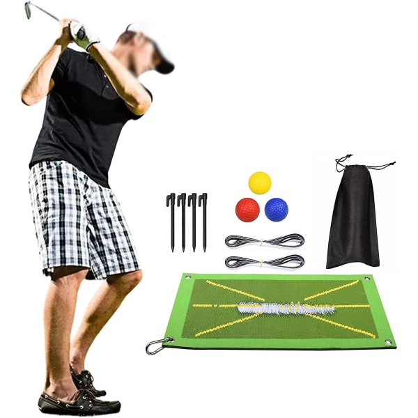 Golfträningsmatta för svingavkänning,golf Daddy Divot-matta för inomhus/utomhus,grön Putting Golfmattor Träning utomhus,golf Korrekt spår träningshjälp