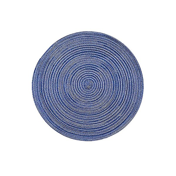 Pyöreät punotut tabletit, 6 kpl, pestävät pyöreät tabletit keittiön pöydälle, 36 cm pyöreät pöytätabletit (6 kpl)