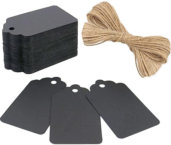 200 stk. Kraft Tags, gavemærker, 7x4cm Kraft Tags Blanke mærker