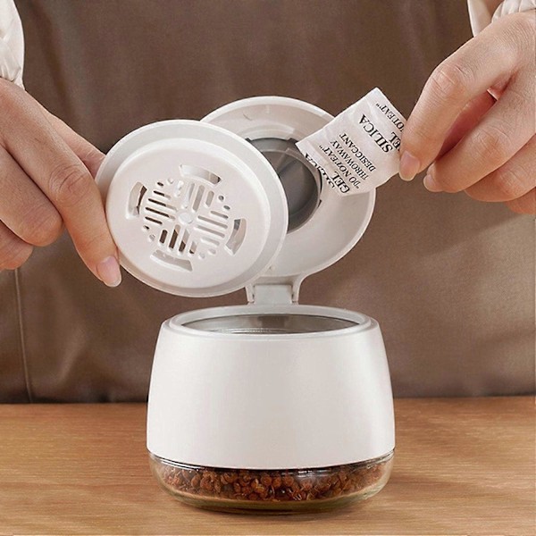 Förvaringsburk för Ingredienser Återanvändbara Ingrediensburkar Glasflaskor Behållare Set Mångsidig Glas Ingrediensflaska För Kök Camping Håll Ingredienser Torra Brown