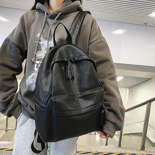 Muotireppu, korkealaatuinen PU-nahkainen naisten reppu teinitytöille, koululaukku, olkalaukku, reppu, Mochila-reppu, useita värivaihtoehtoja Blue