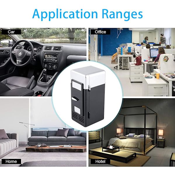 LED Mini USB Jääkaappi Kannettava USB Jääkaappi Juomat Tölkit Jääkaappi & Lämmitin