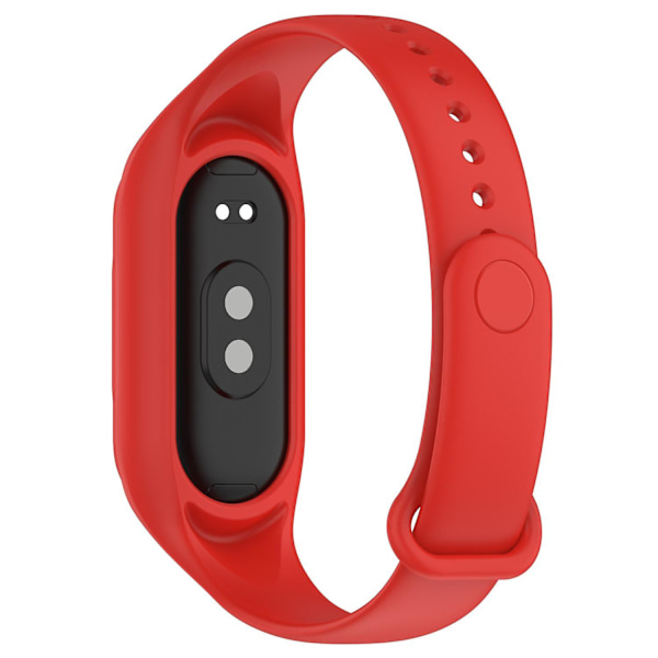 Xiaomi Smart Band 8 -rannekkeen korvaava silikoninen kellon ranneke, jossa integroitu ranneke ja suojakotelo Red