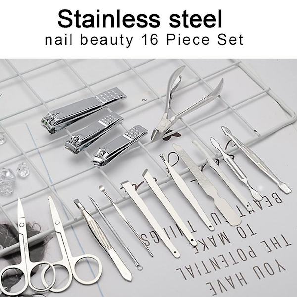 Manikyrset Nagelklippare Set, Nagelklippare, Fingernagel & Tånagelklippare, Manikyrverktyg, Pedikyrverktyg, Lämplig för Resemanikyrset, Nagelsetuppsättning black