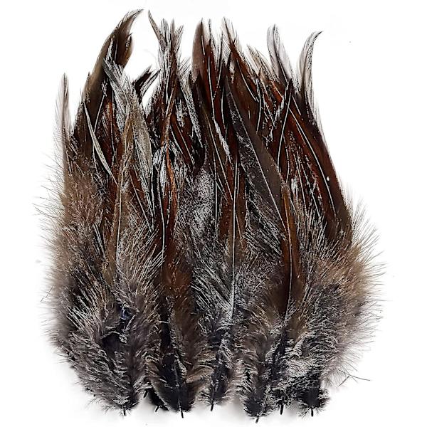 1000 stk. Saddle Hackle Hane Fjer Xixi Dark Brown