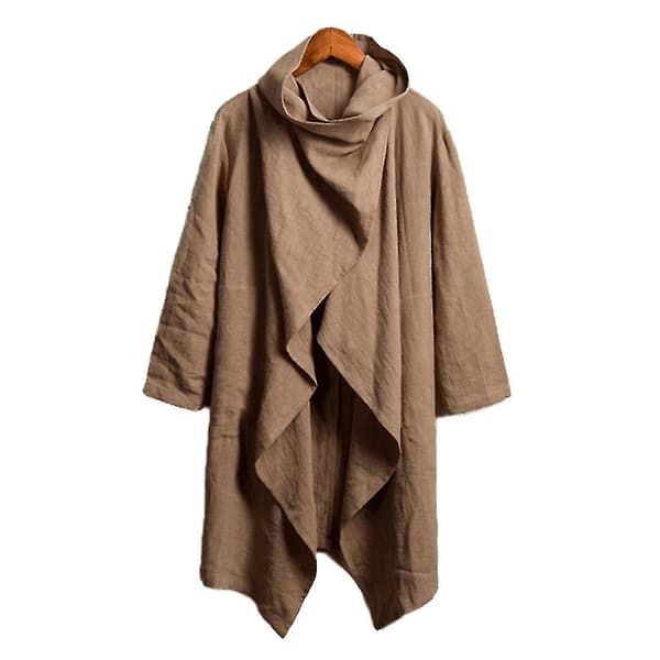 Herr Poncho Kappa Höst Vinter Jacka Cape Kappor Ytterkläder Coffee M