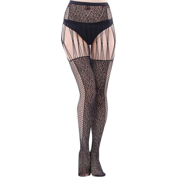Dame Fiskenett Lårhøye Gjennomsiktige Strømper Tights Strømpebukse Sexy 03 Red One Size