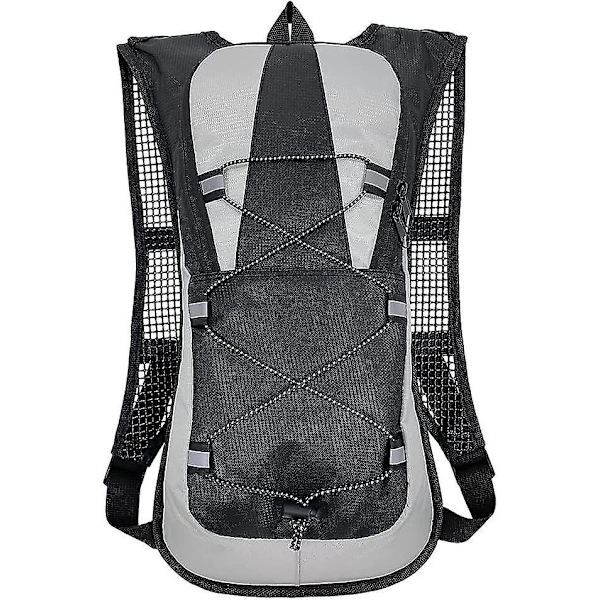 Ulkoilureppu Ultralight Vaellusreppu Kokoontaitettava Reppu Vedenpitävä Hengittävä Matkakassi Pyöräilykassi Black
