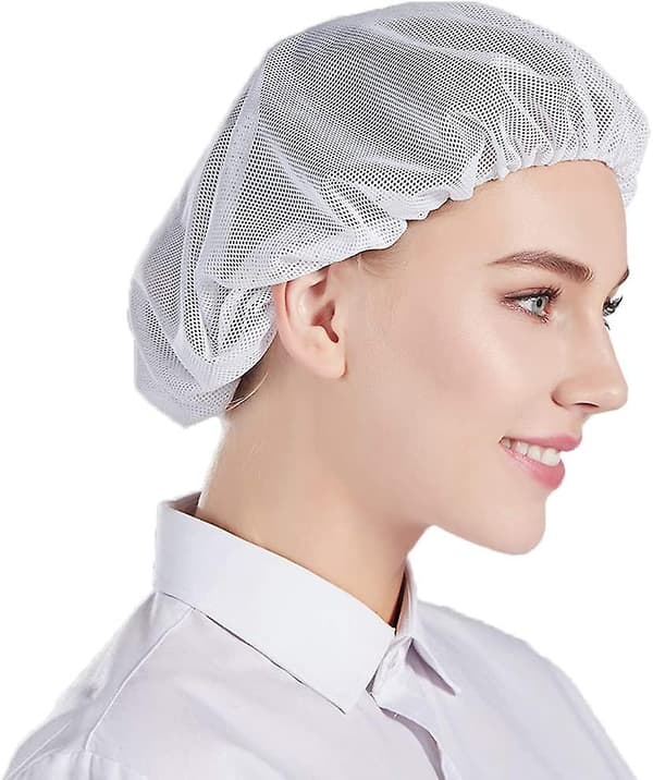 Acsergery 5x Unisex Mössor Mesh Industriell Workshop Skyddande Arbets Elastisk Kök Present
