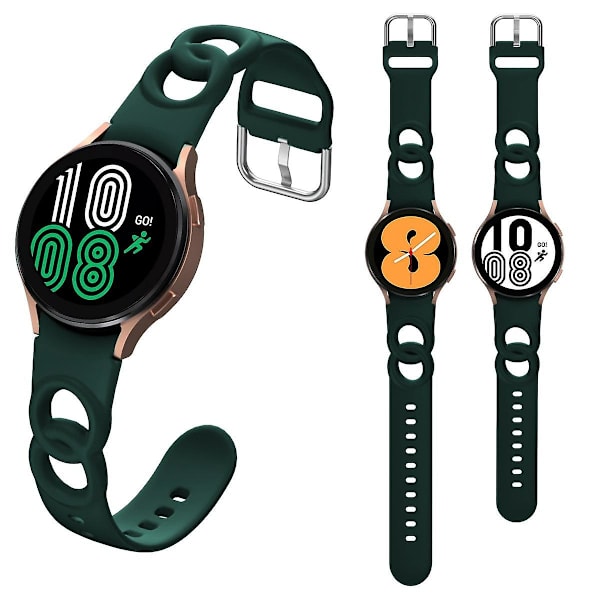 20 mm Quick Release silikonrem til Samsung Galaxy Watch 4/5/6 40/44 mm / Watch6 Classic 43/47 mm Green