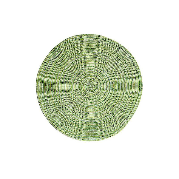 Pyöreät punotut tabletit, 6 kpl, pestävät pyöreät tabletit keittiön pöydälle, 36 cm pyöreät pöytätabletit (6 kpl)