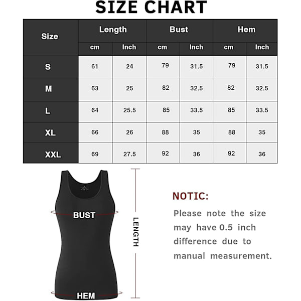 Naisten erittäin pehmeät topit joustavat vapaa-ajan tank topit Style 1 XL